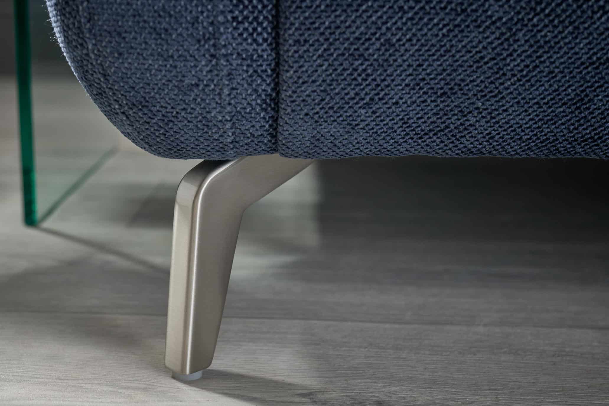 Seaton brushed chrome foot detail